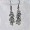 The Stormy Skies Earrings offer a cascade of blue-gray iridescent beads, reminiscent of the sky over the ocean before a storm. Featuring 22 beads and finished with sturdy jump rings and matching earring hooks, they are an elegant addition to any look.