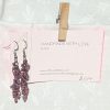Dusky Bloom Earrings: Earrings made with 27 mauve and garnet-toned beads, connected with tungsten jump rings and steel earring hooks.
